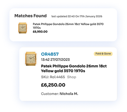 Watch Displaying card